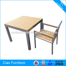 Leisure Wooden table aluminum dining room set